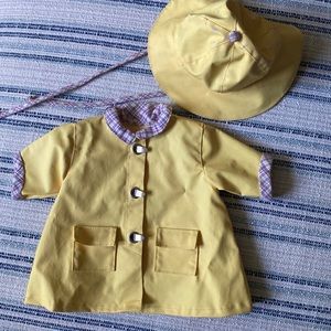 American Girl Doll Bitty Baby Rain coat set